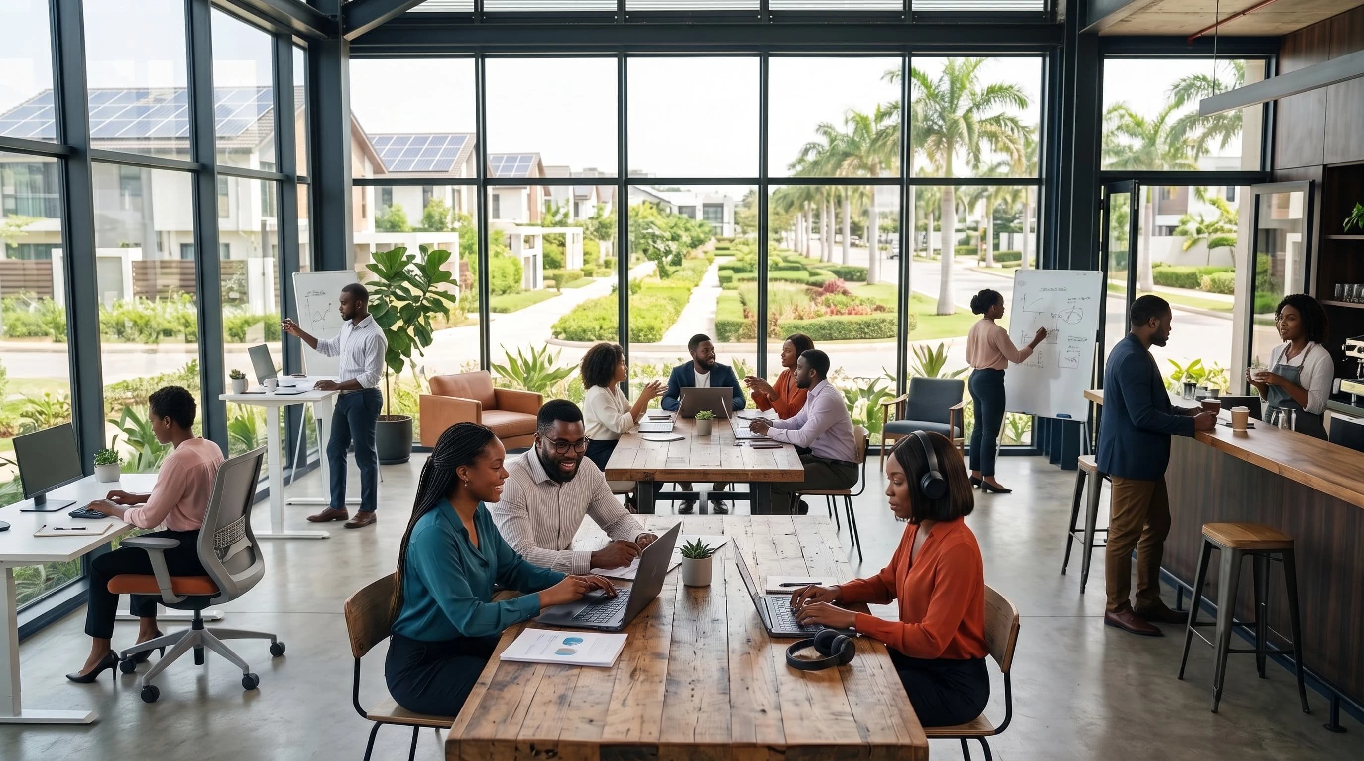Co-working campus interior